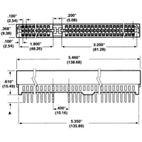 CARD EDGE CONNECTOR, 52POS