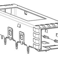 I/O Connectors SFP+ CAGE 1X1 P/F MGT B/B