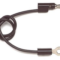 SPADE LUG/BANANA PLUG 24" BLACK