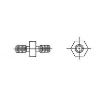 Circuit Board Hardware - PCB HEX ML/ML STDOFF BR 4-40/6-32, 3/16X1/4