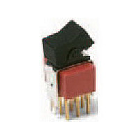 Rocker Switch,STRAIGHT,3PDT,ON-ON,PC TAIL Terminal,ROCKER,PCB Hole Count:13