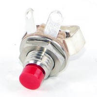 "TINI" PUSHBUTTON SWITCH, MINIATURE, MOMENTARY, SPST, RED