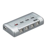 4 Port USB 2.0 Peripheral Sharing Switch. Connects Up To Four PCs To One Printer.