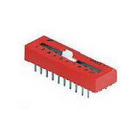 DIP Switch, Tap Switch, SP, 16 Position, Tape Seal, RoHS Compliant