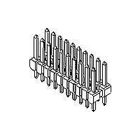 MX150 2X3 VERT HEADER ASSY .75 SEL Au