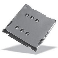 Memory Card Connectors SIM Card Conn 6pin Top Mnt Man H-1.4mm