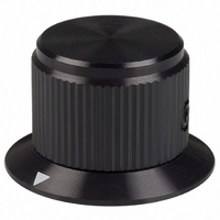 KNOB BLK MATTE1.00"DIA.250"SHAFT