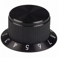 KNOB BLK GLOSS.925"DIA.250"SHAFT