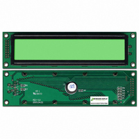 LCD MOD CHAR 1X16 GRN TRANSFL