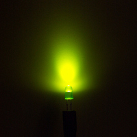 LED GREEN DIFFUSED ROUND SHORT