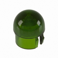 LAMP HARDWARE, PANEL MOUNT LED LENS FOR T-1 3/4 (5MM) LEDS - GREEN
