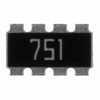 RES ARRAY 750 OHM 8TRM 4 RES SMD